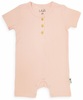 אוברול לתינוק עם שרוול קצר פוינטל 100% כותנה - 3-6 ורוד