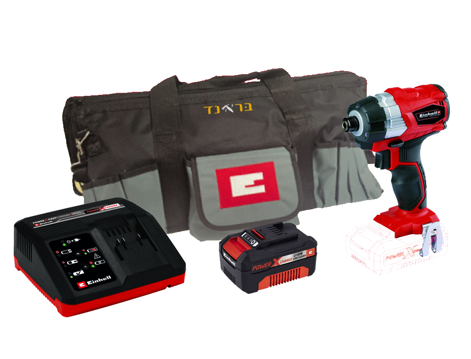 מברגת אימפקט 18V + סוללה 4.0AH
