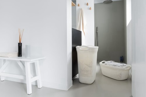 סל כביסה סרוג KNIT LAUNDRY BASKET לבן