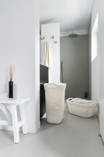 סל כביסה סרוג KNIT LAUNDRY BASKET לבן