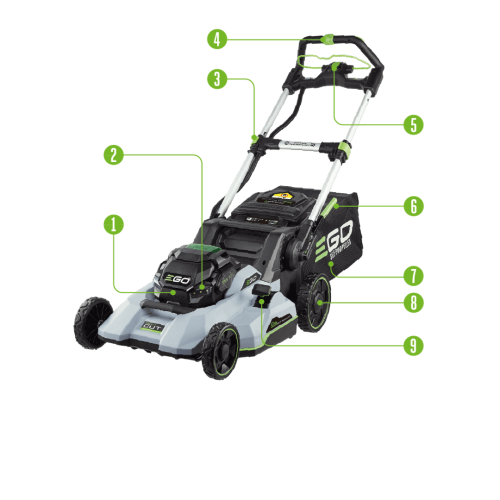 מכסחת דשא נטענת 56V נסיעה עצמית רוחב כיסוח 52 ס