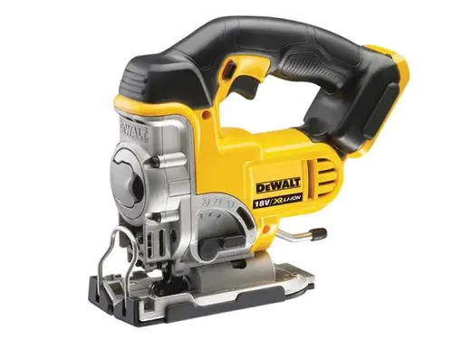 מסור אנכי נטען DEWALT DCS331N 18V XR - גוף בלבד עם נעל מוטה, פעולת מטוטלת ותפס להב T ללא מפתח
