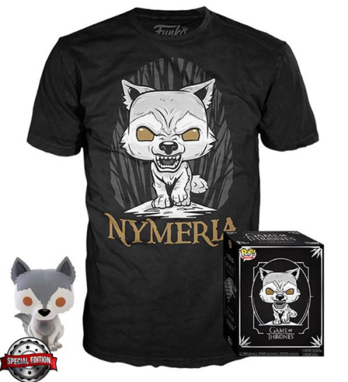 בובת פופ: Nymeria (Special Edition) - ניימריה, כולל חולצת טי שירט במידה S עם הדפס זאב