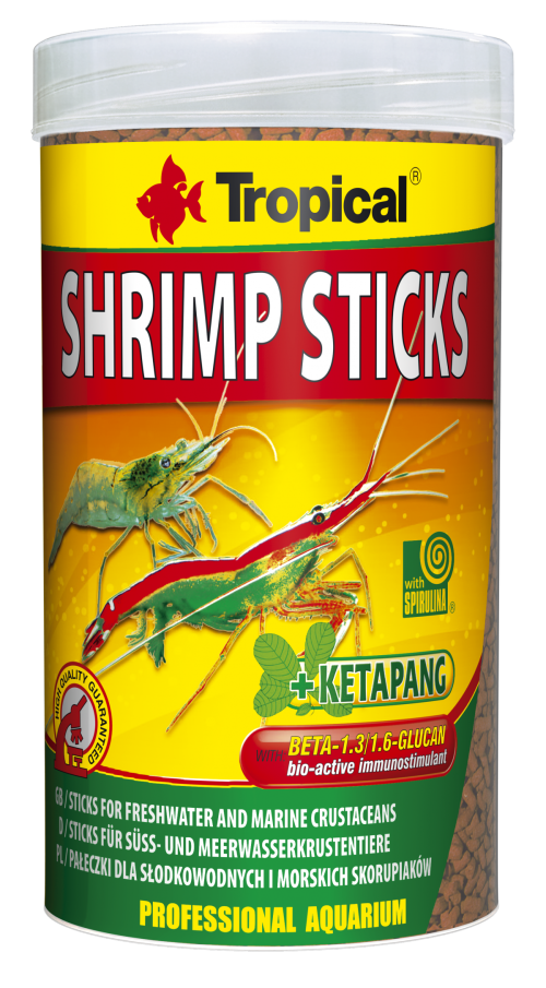 מזון מקלונים לשרימפסים 100 מ”ל Tropical Shrimp Sticks 
