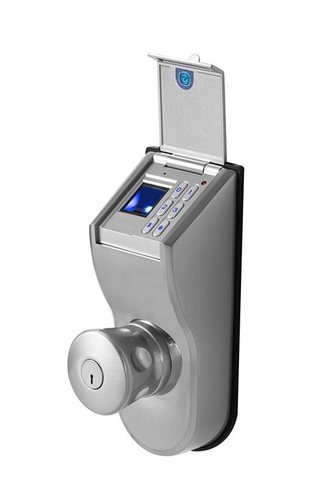 מנעול לדלת עם טביעת אצבע וקודן ונוס ניקל (כסוף) elock