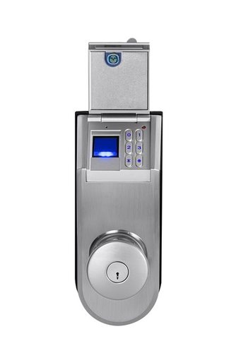 מנעול לדלת עם טביעת אצבע וקודן ונוס ניקל (כסוף) elock