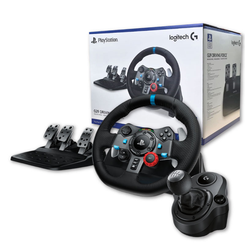 LOGITECH DRIVING FORCE G29 + SHIFTER הגה