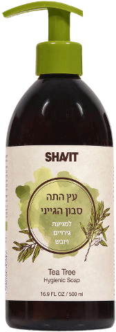 שביט | סבון היגייני | עץ התה | למניעת גירויים ויובש | מכיל 500 מ"ל