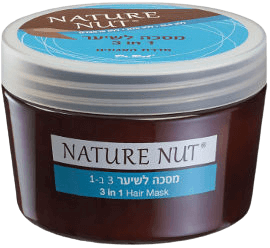 נייטשר נאט | מסכה לשיער | 3 ב-1 | שיערך יקבל לחות מוגברת והזנה עמוקה | למגע שיער רך ונעים ולמראה בריא | 250 מ"ל
