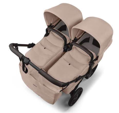 עגלת תאומים משולבת דונקי 6 טווין לתאומים - Bugaboo Donkey 6 twin - שילדה שחורה חול מלאנג' צפי אספקה סוף ספטמבר