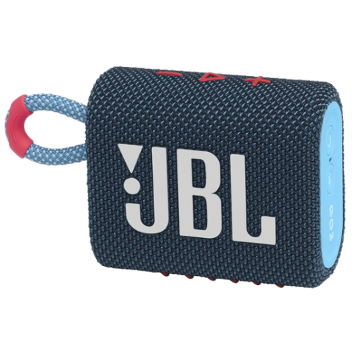 רמקול נייד JBL Go 3 כחול/ורוד (יבואן רשמי)