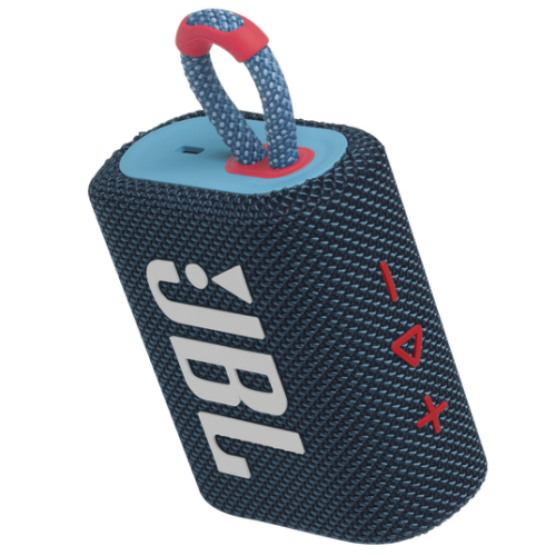 רמקול נייד JBL Go 3 כחול/ורוד (יבואן רשמי)