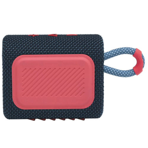 רמקול נייד JBL Go 3 כחול/ורוד (יבואן רשמי)