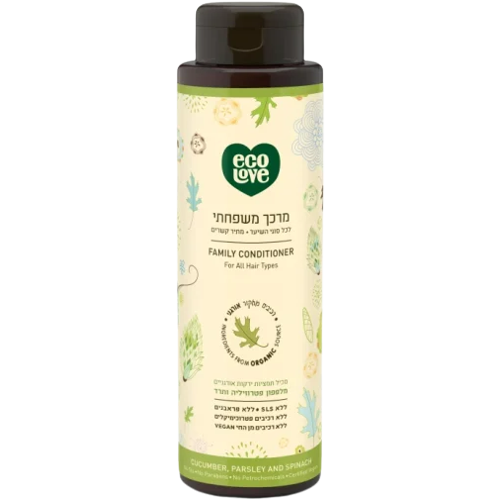 מרכך משפחתי לכל סוגי השיער | מלפפון, פטרוזיליה ותרד | 500 מ"ל