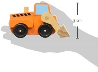 סט 3 רכבי בניה מעץ (מערבל בטון / משאית / שופל) לפירוק והרכבה 
