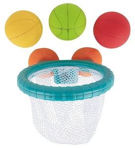 משחק אמבטיה - כדורסל עם 3 כדורים משפריצים וכריות וואקום