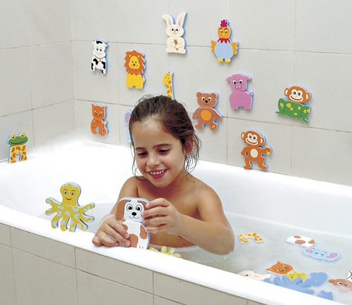 משחק אמבט שילובי חיות לאריחי האמבטיה 26 חלקים
