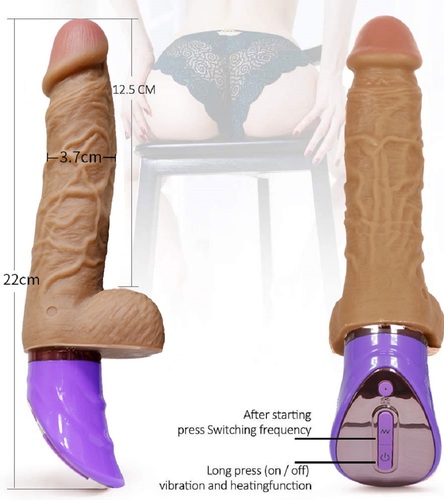 דילדו גמיש רוטט ומתחמם 
