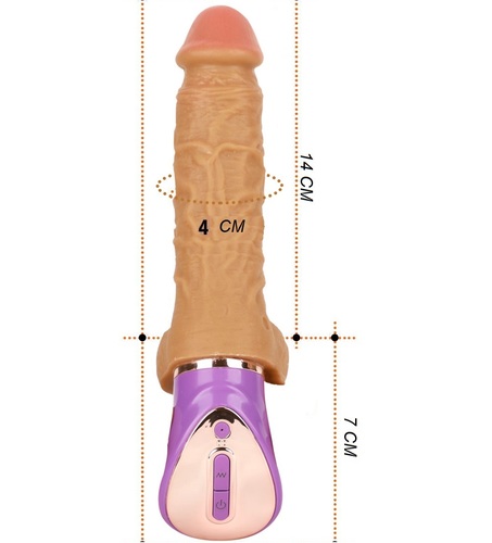 ויברטור ריאליסטיק מתפתל רוטט ומתחמם