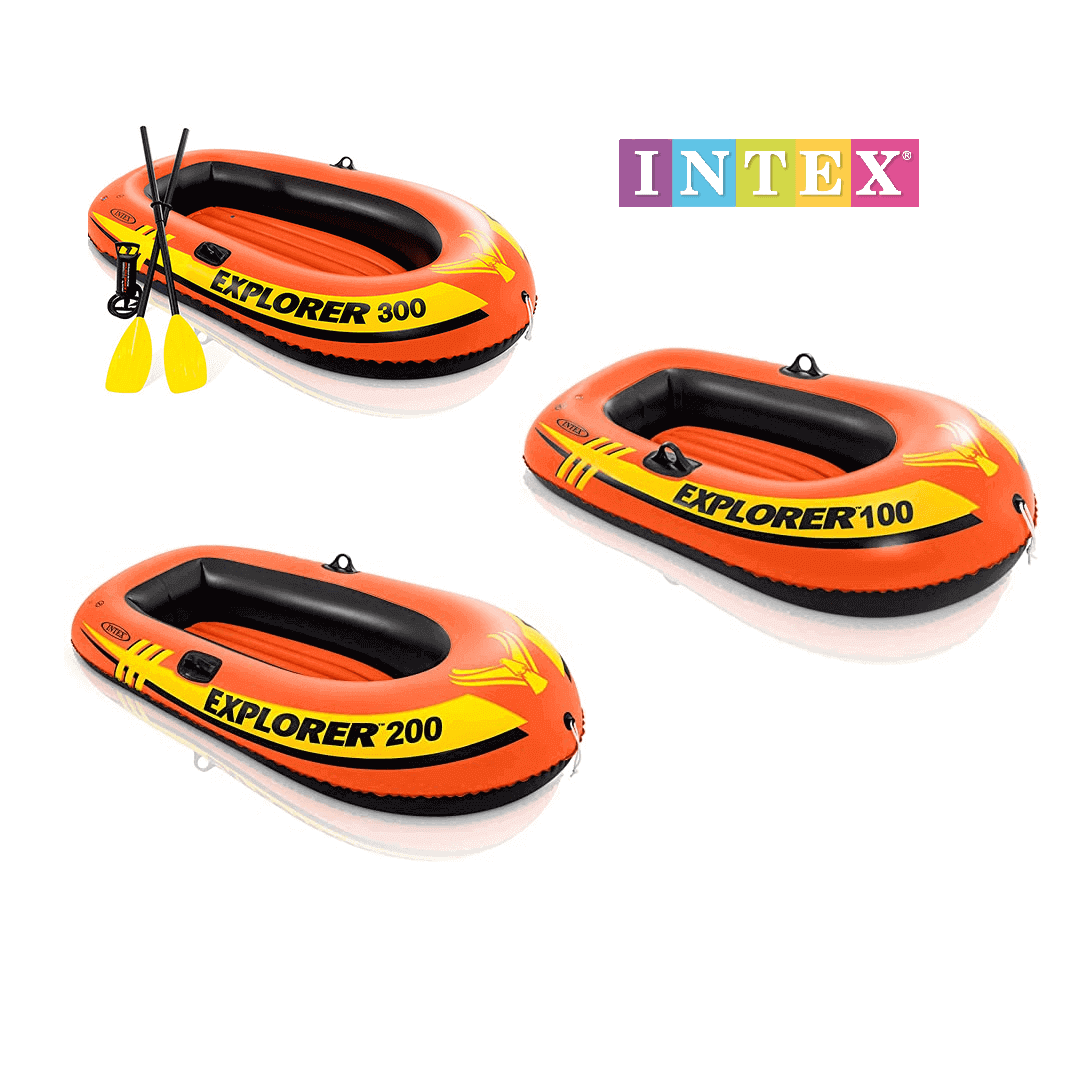 סירה מתנפחת דגם "אקספלורר" מבית INTEX בשלושה גדלים לבחירה