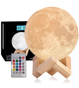 תאורת אווירה ירח Moon כולל רמקול בלוטוס נטען! 