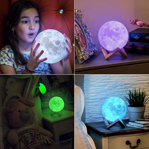 תאורת אווירה ירח Moon כולל רמקול בלוטוס נטען! 