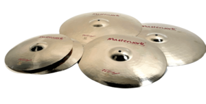 סט 4 מצילות עבודת יד + תיק TST-200 היי-הט "14 קראש "17 ו-"18 רייד "20 סדרת TROY מבית MASTERWORK