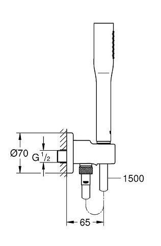 GROHE סט מזלף יד למקלחת דגם 26404000