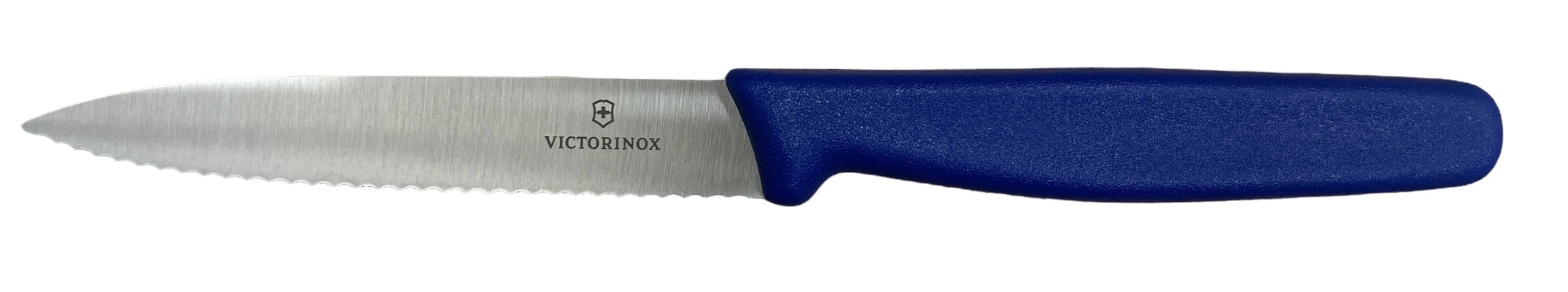 סכין ירקות שוויצרית  משוננת שפיצית 10 ס"מ כחול VICTORINOX 