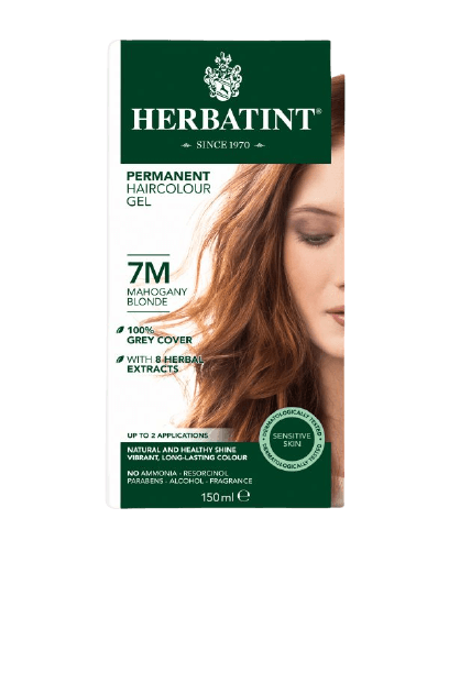 הרבטינט | צבע לשיער | על בסיס צמחי | 7M מהגוני בלונד נוסחה משופרת! | 