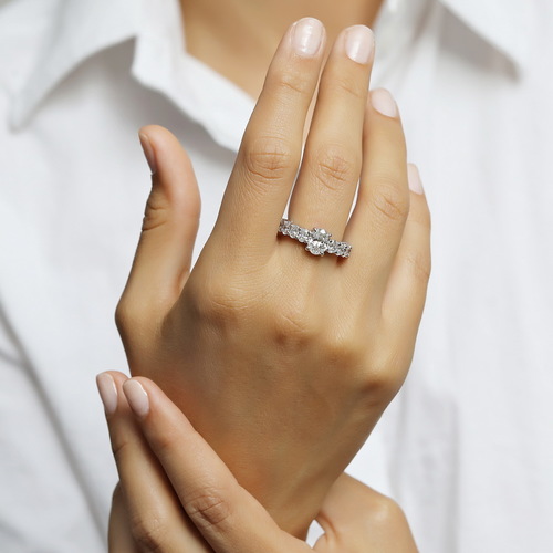 טבעת אירוסין יהלומים 2.67ct זהב 14K