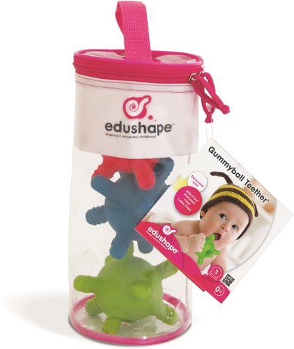שלישיית נשכנים Gummyball רכים עם זיזים בטקסטורות שונות
