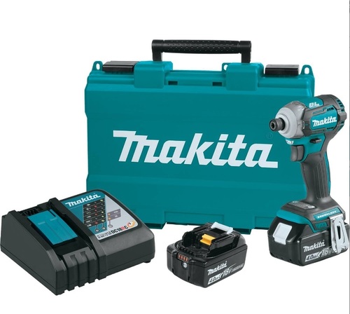 מברגה אימפקט בראשלס + 2 סוללות 4 אמפר MAKITA DTD153RME BL 18V 