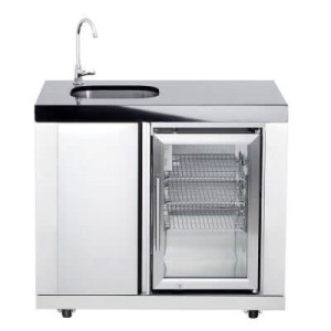 מטבח  נירוסטה ALL GRILL יחידת כיור+ברז ומקרר
