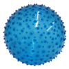 כדור תחושות/עיסוי ענק שקוף ורך עם זיזים בגודל 18 ס"מ - כחול