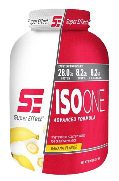 אבקת חלבון ISO ONE Whey | איזו וואן 1.8 ק"ג | סופר אפקט | SUPER EFFECT | בטעם בננה