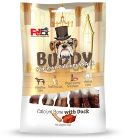 באדי חטיף דנטלי בציפוי ברווז 80 גרם Buddy Calcium Snack