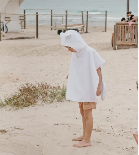 מגבת פונצ'ו WHITE לבן NINO