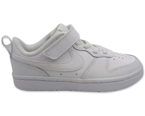 סניקרס עור לילדים עם רצועת סקוץ' Nike Court Borough Low 2 לוגו תכלת 