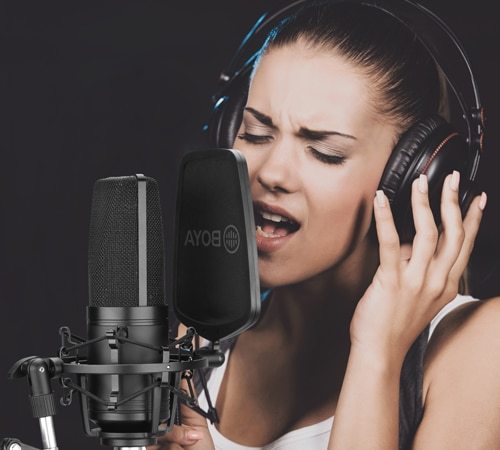 מיקרופון מקצועי להקלטות באולפן BOYA