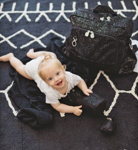 תיק החתלה gitta ideal גיטה איידיל - שחור מנצנץ