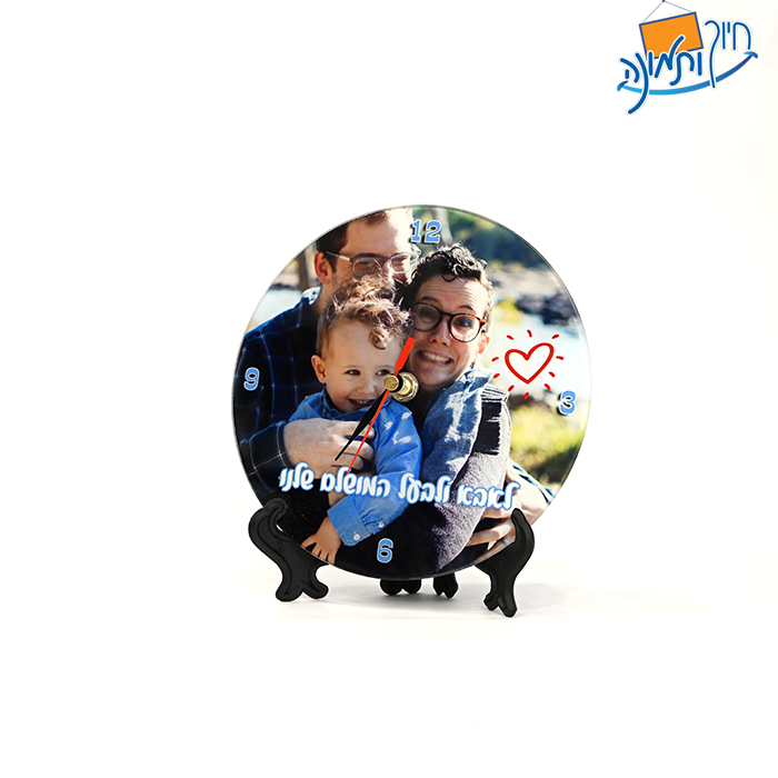 שעון זכוכית עגול שולחני
