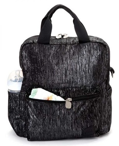 מהדורה מיוחדת - תיק החתלה Gitta Basic גיטה בייסיק - פסי כסף