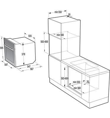 ‏תנור בנוי GORENJE BO76SYB/W גורנייה