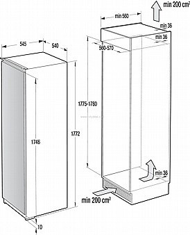  מקרר ‏ללא מקפיא Gorenje RI2181A1 ‏326 ‏ליטר גורניי מתצוגה