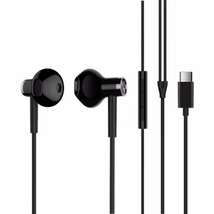 אוזניות סיליקון TYPE-C ZOOM שחור QIN2/F21	