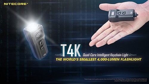 פנס כיס נטען 4000 לומן T4K