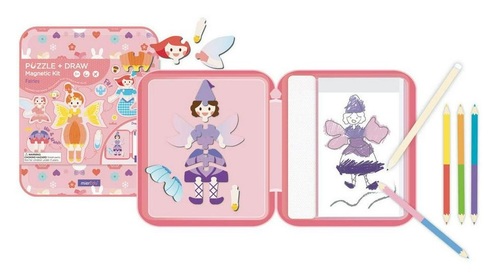 קלמר רב פעמי + ערכת משחק במגנטים עם למעלה מ 50 חלקים - פיות