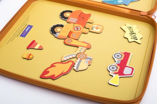 קלמר רב פעמי + ערכת משחק במגנטים עם למעלה מ 50 חלקים - כלי עבודה כבדים