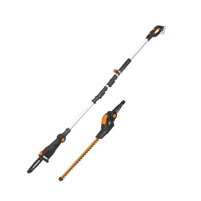 גוזם גדר טלסקופי משולב שרשרת 20V - גוף בלבד! WG908E.9